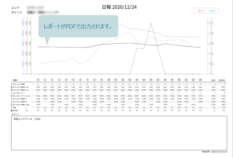 レポートのPDF